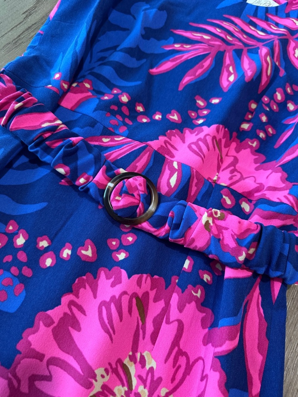 Lilly Pulitzer Floral Maxi Dress Belted Size 10 - Picture 7 of 13